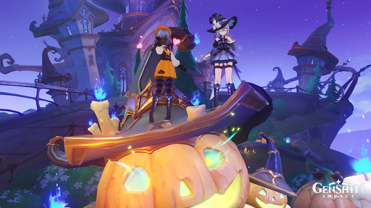 TimelyManekin's tweet photo. week two of #Wondertober and this time croomf joins me for some fun Halloween-y pics! there's such nice pieces to mix with the pumpkin set, and the pumpkin set alone is super cute...put that next to a cute looking witch girl and i think the duo is PEAK 🎃 https://t.co/TpjVFVZyGD