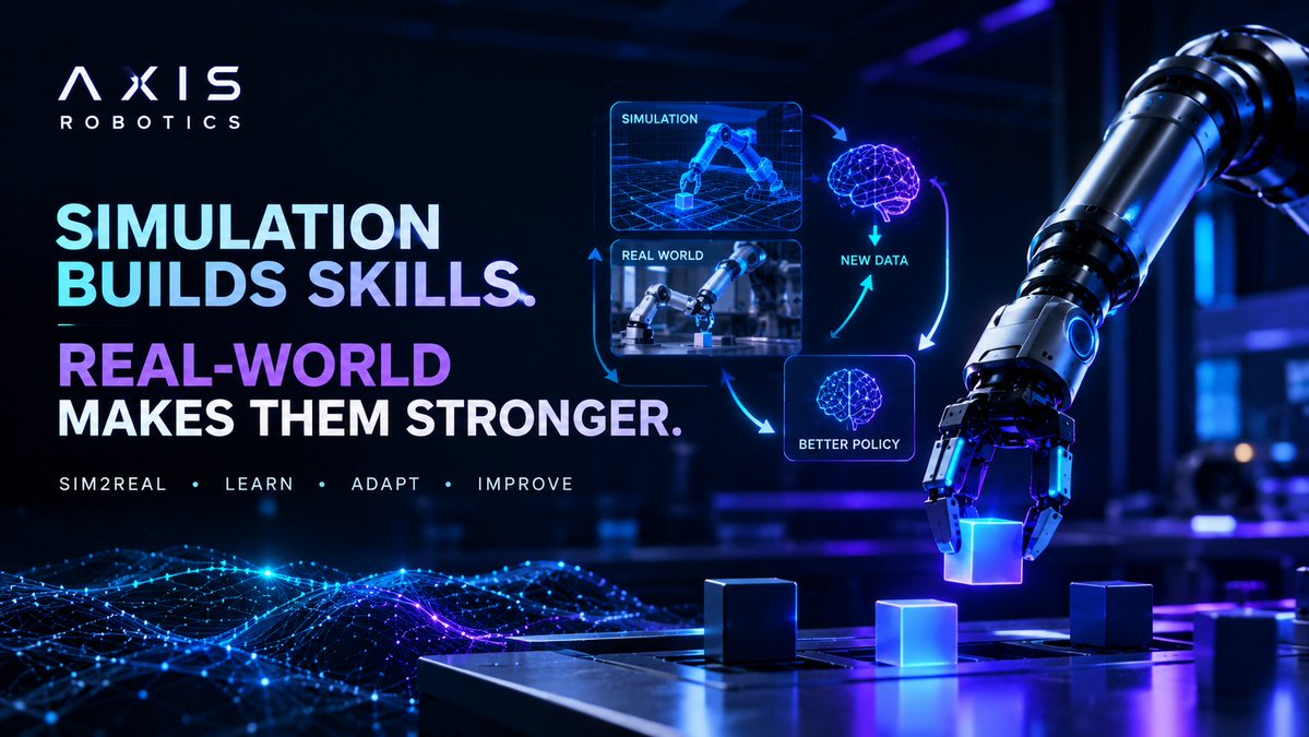 Bonjour_fren's tweet photo. What if every solved robotics task became a reusable skill?

Grasp. Pick. Sort. Place.

Individually, each capability solves a specific problem. 

Combined, they can support more complex behaviors.

That’s why I find the idea of reusable robotic skills so interesting.

Instead of measuring progress only by the number of trajectories collected, we could also ask:

How many reliable capabilities can a robot learn and reuse?

That’s a compelling direction for Physical AI, and one worth watching at @axisrobotics.

#PhysicalAI #Robotics
