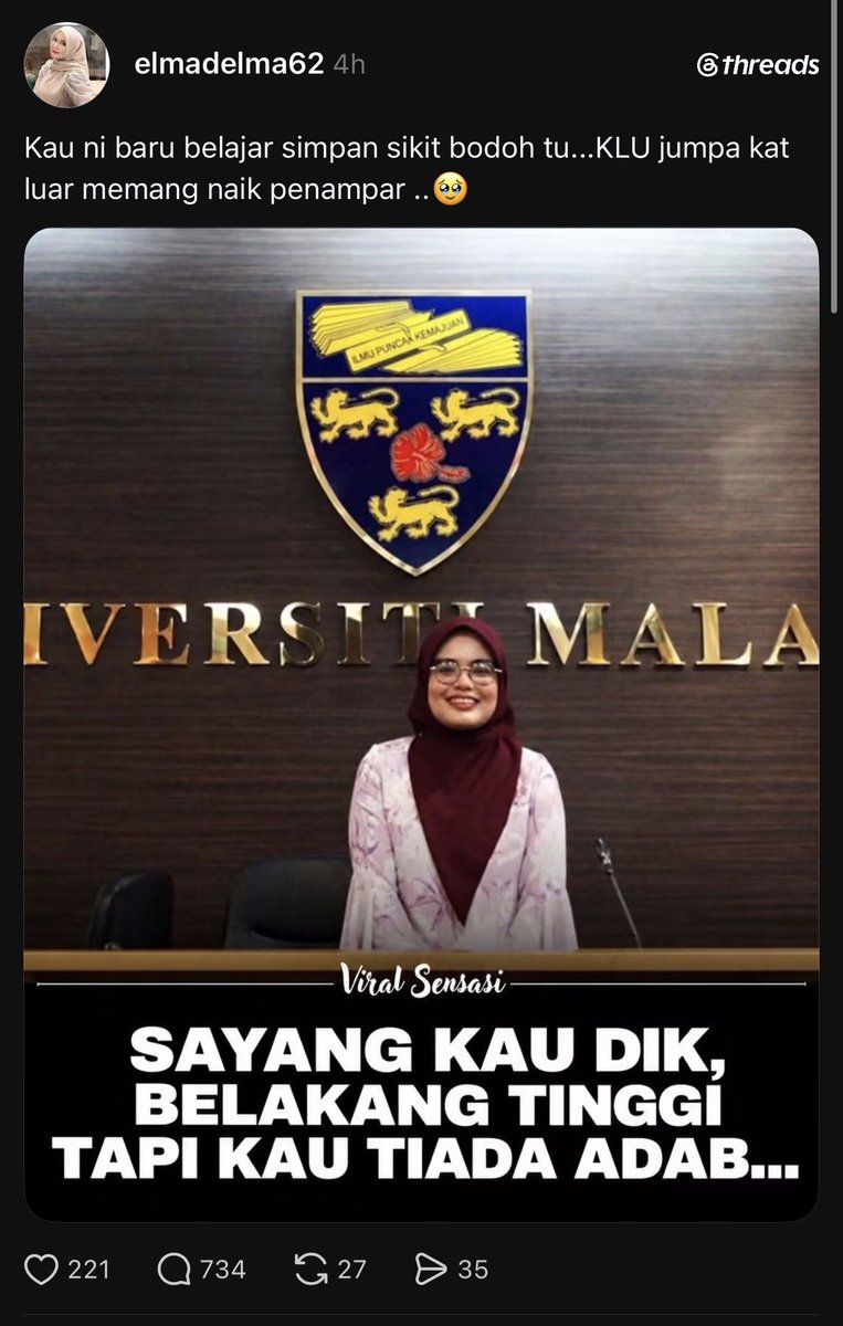 Injang_Nation's tweet photo. AUKU dah mansuh. Sepatutnya tiada lagi halangan atau ancaman untuk mahasiswa dan mahasiswi bersuara. 

Tapi mcm biasalah perangai samseng puak umno ni mana pernah berubah. Student UM yang outspoken haritu nampak gaya dah start dapat ugutan/ancaman dari puak-puak ni. https://t.co/s2USYh8Dft