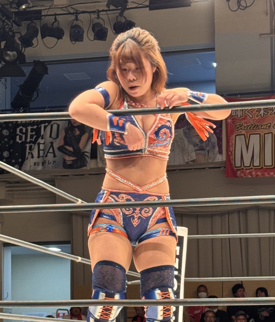 StrollCam's tweet photo. MARIGOLD SHINING ATTACK – TAG 14
2026.6.20 – Korakuen Hall

Still rooting for Nao Ishikawa 🌟💙

#石川奈青 #Marigold #マリーゴールド #後楽園ホール https://t.co/varRTDlK2L