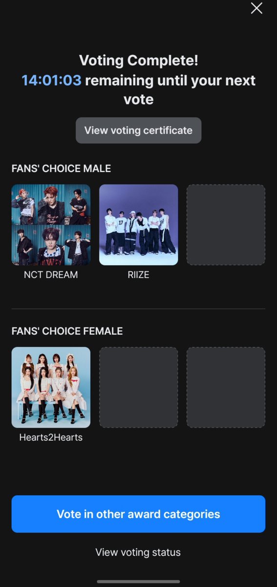 blunder65973's tweet photo. vote for to day!

dont forget vote #Hearts2Hearts for Fans’ Choice Female #2026MAMAVOTE https://t.co/4kKLzGLgNe