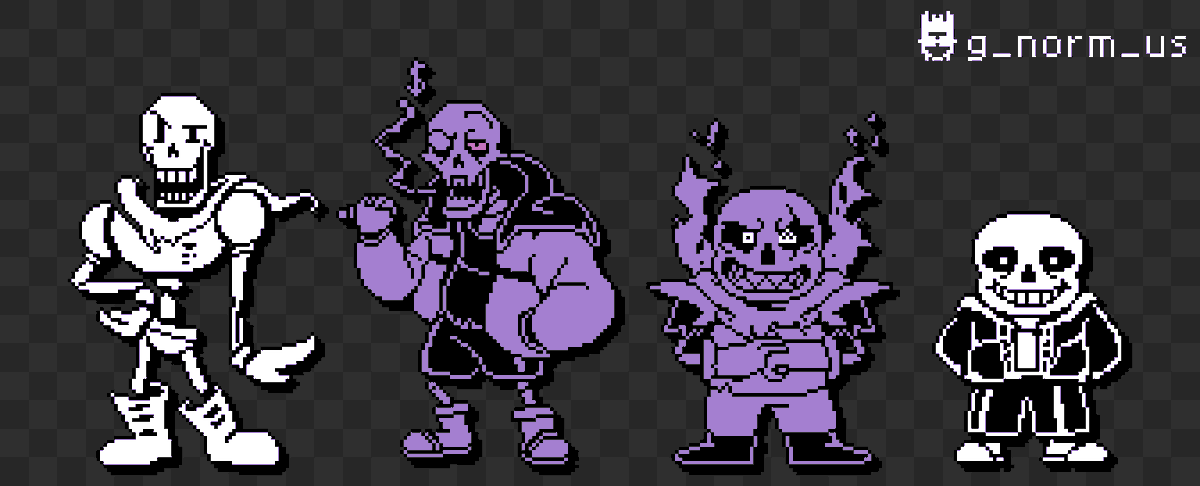 g_norm_us's tweet photo. Swapfell AU Skelebros Resprite
#Undertale #UndertaleAU #SwapFell https://t.co/84BJr2MQ13