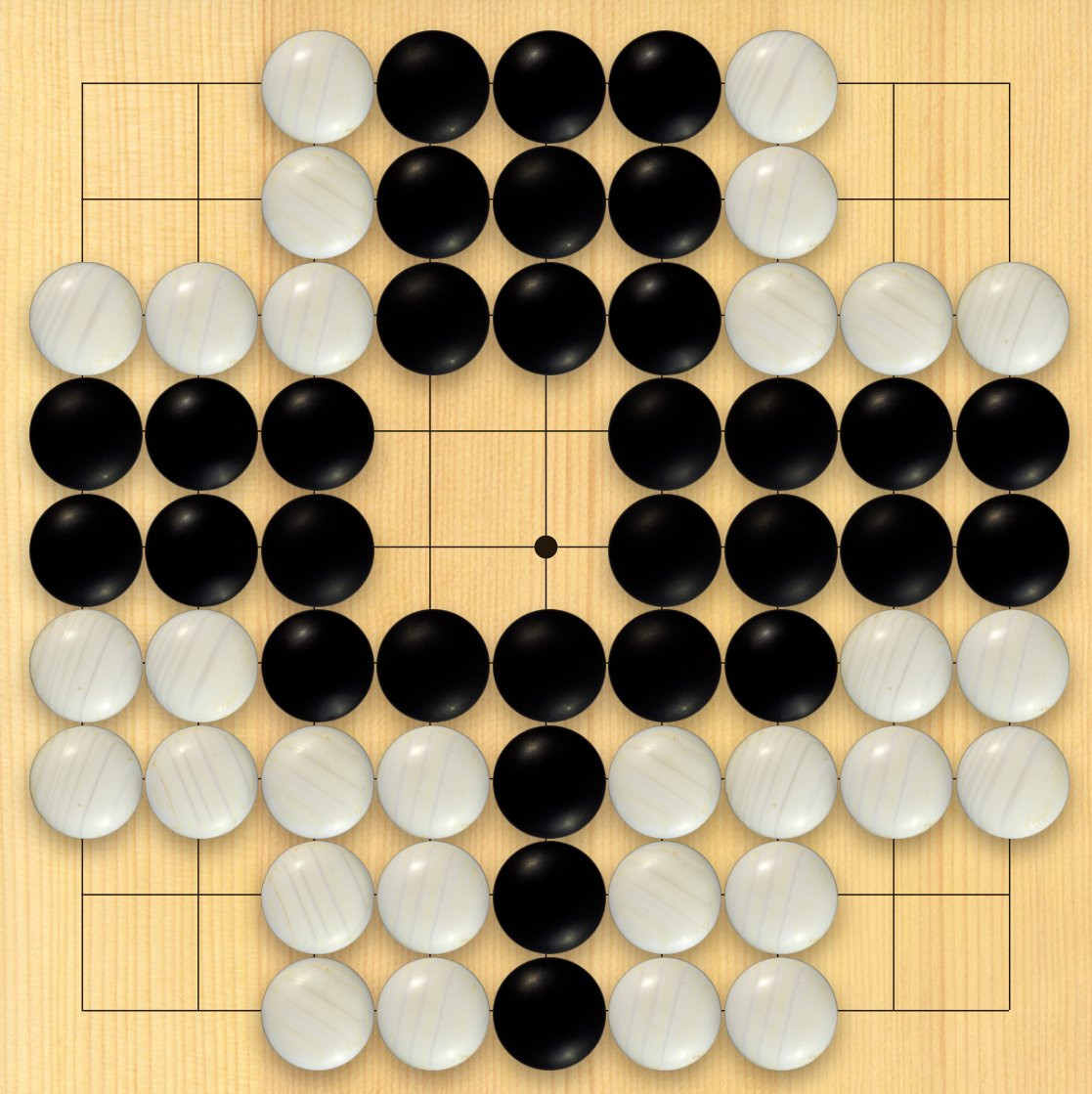 DaybreakCicada's tweet photo. 先述の図はさすがに極論だって？さすがにセミもそう思いますから、もっと優しい図を用意しました。この盤面を見て、初心者が日本ルールで正しく数えることができるでしょうか。
#囲碁 https://t.co/iy1gaUBmiS
