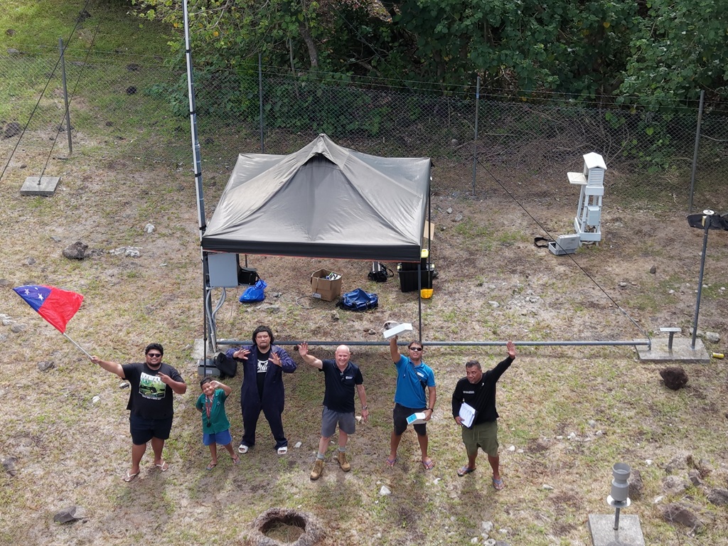 SprepChannel's tweet photo. 🌦️ Samoa Met Service, with Earth Sciences NZ support, is refurbishing #AutomaticWeatherStations at four sites to strengthen #Weather observations and #EarlyWarnings under SPREP’s #WeatherReadyPacific Programme: Afiamalu, Nu’u, Nafanua (SROS) and Saoluafata. https://t.co/KoR5FTcqCv