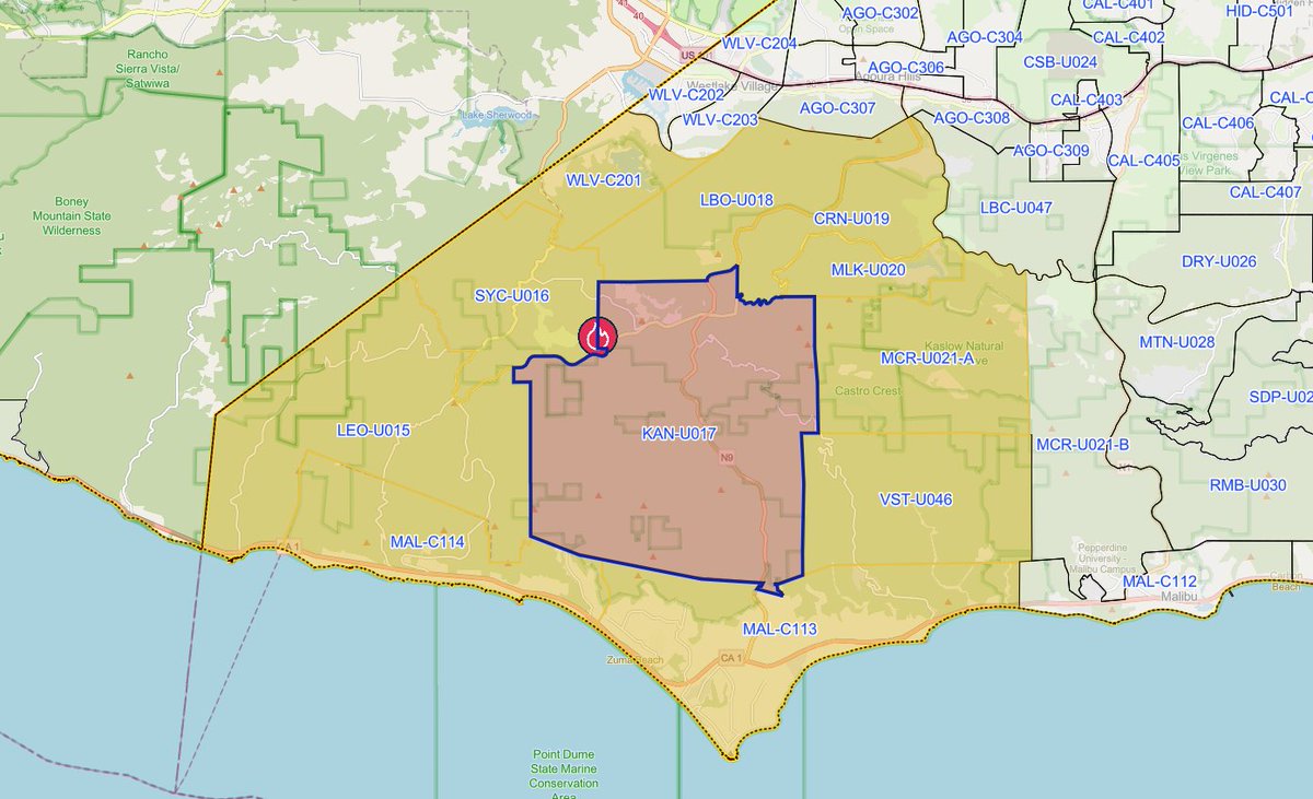 ReadyLACounty's tweet photo. UPDATE 10/15/26 at 6 PM: #BrysonFire Evacuation Warnings have expanded to EVACUATION ORDERS for the following zone on https://t.co/Ky4zBA58k4:
β’ KAN-U017 https://t.co/ihMIKYw79S