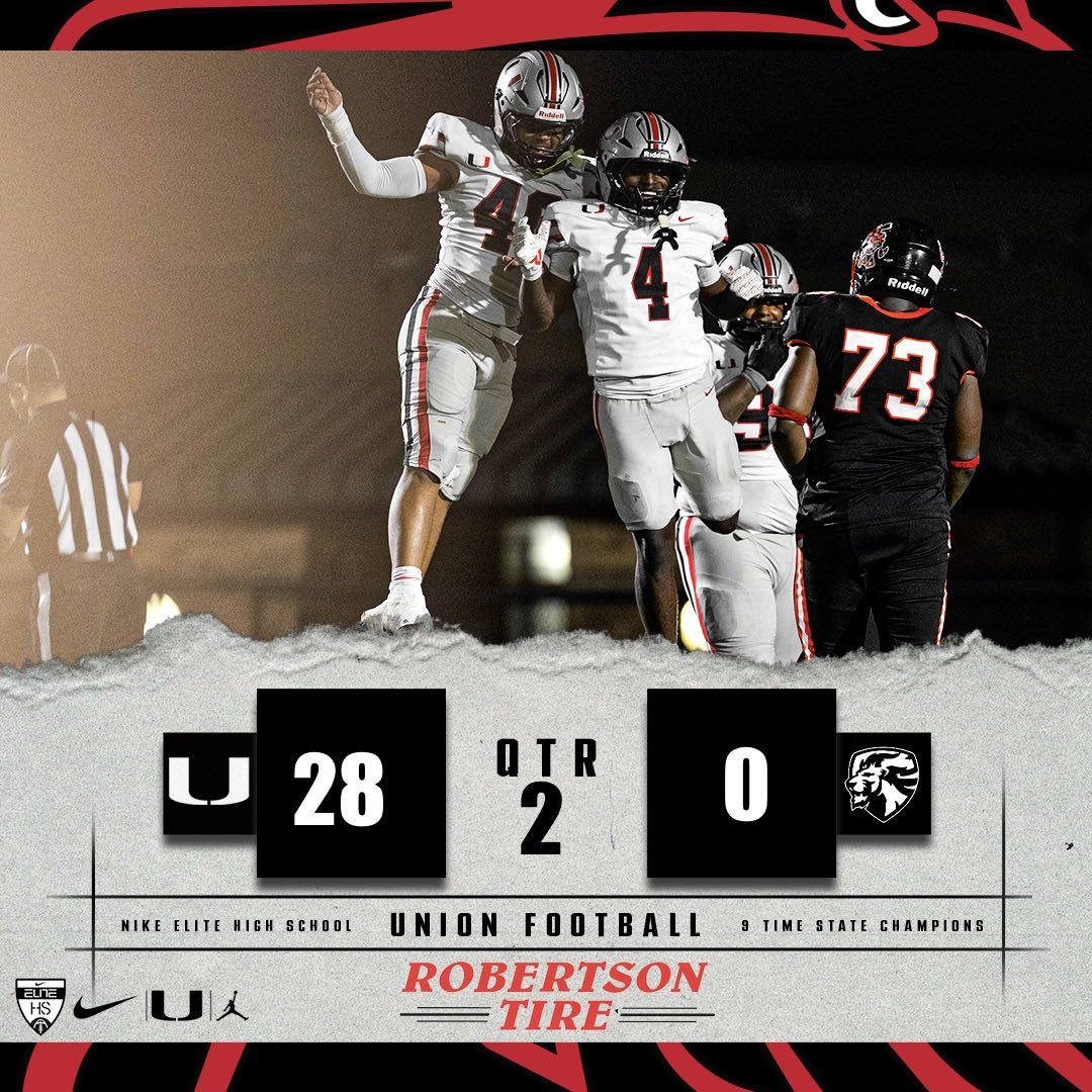 UnionFootball's tweet photo. Halftime in Moore
Let’s Go Union! https://t.co/rkgQNUpFYA