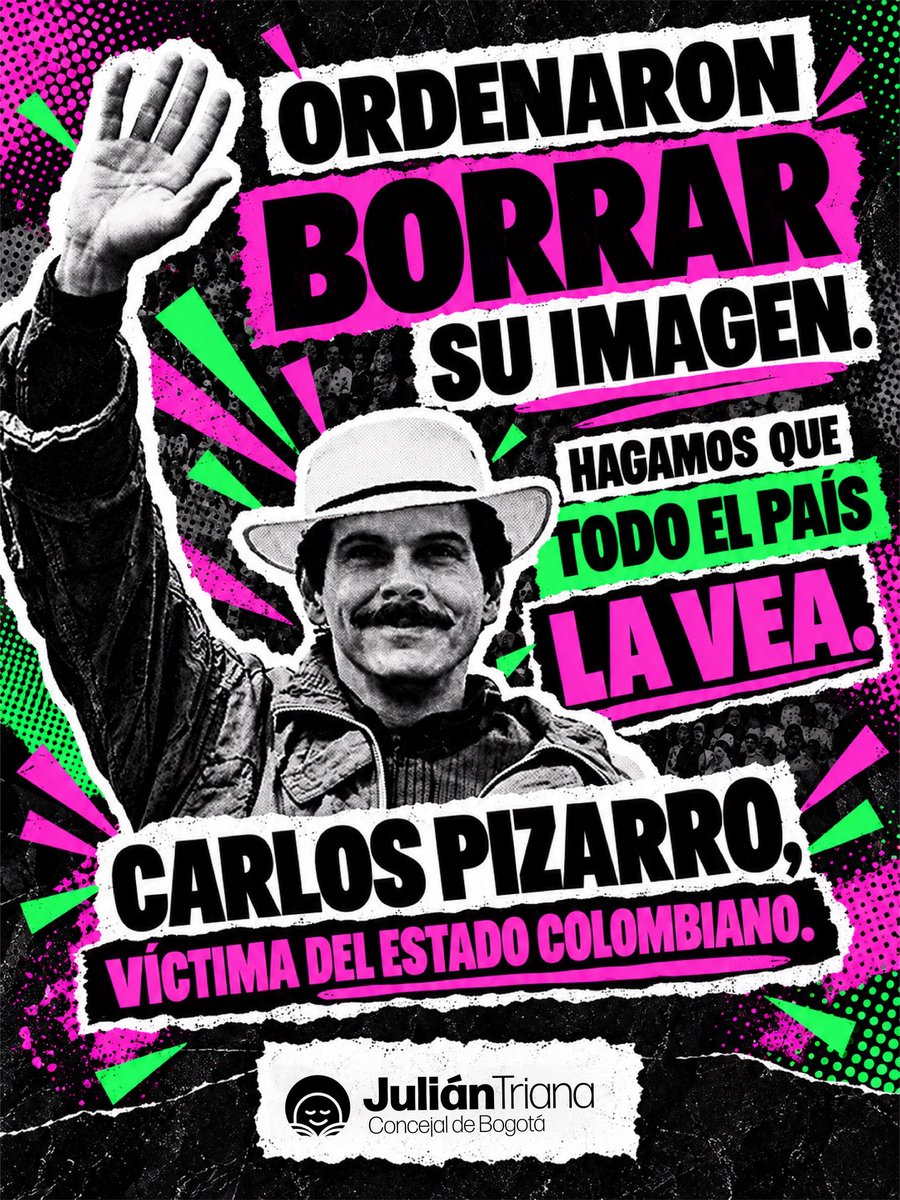 trianavjuli's tweet photo. Abelardo ordena borrar la memoria de nuestro pueblo y frente a esa orden solo hay un camino: DESOBEDIENCIA 🇨🇴. https://t.co/VBXIwJCn3J