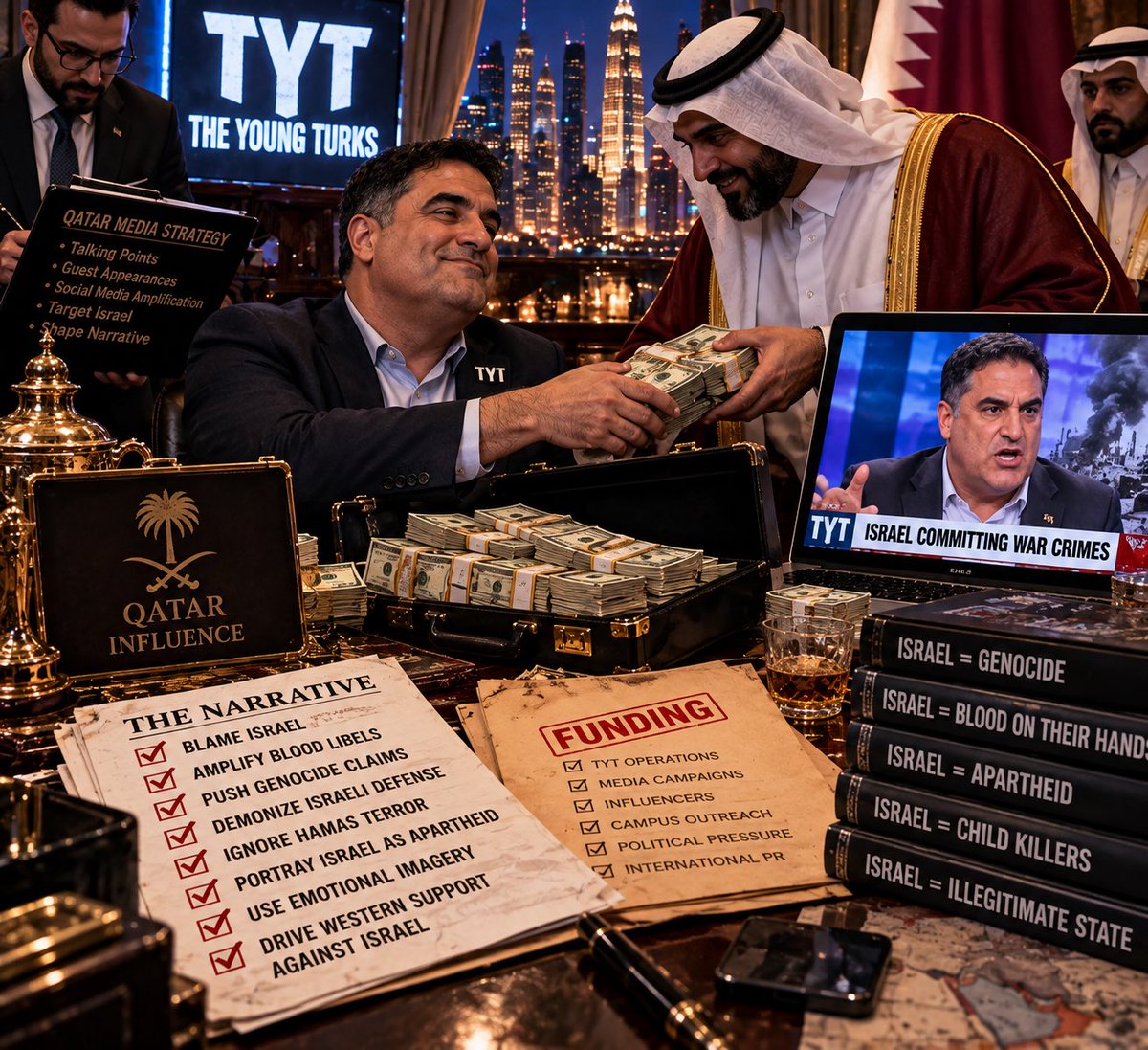 AvitalDean's tweet photo. Can you come here for a second just another way these Democrat socialist know how to make their money specially, the young Turks https://t.co/5NG1XEjr6W