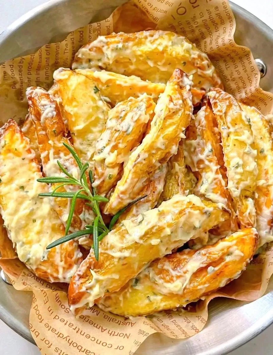 alluraxx's tweet photo. PATATAS LANG MERON SA BAHAY? EDI I-UPGRADE NATIN 😭🥔🤤 

Ayoko na rin sa usual na prito, kaya nung nakita ko ’tong crispy potato + creamy garlic coating, napa-save agad ako! Yung crunchy sa labas tapos creamy, garlicky, and savory sa bawat bite?! 😭🤌🏻 https://t.co/ySVPhuZRdj