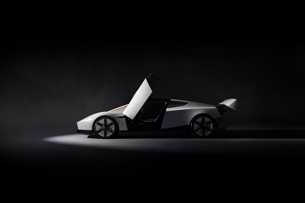 Tesla's tweet photo. Roadster is a true pilot's car: active aerodynamics, a multi-mode suction system & cold-gas thrusters

Exterior
– Concealed headlights, full-length taillight & flush-mounted surfaces for a minimalist, highly technical form

– Super light wheels w/ thin spokes that reinforce structural strength when earthbound

– Ano White paint brings an aerospace-derived finish w/ UV & cryogenic protection, electrostatic dissipation & corrosion resistance

– Gold Glazed tinted glass mimicking the copper coating of spacesuit visors, w/ subtle titanium accents