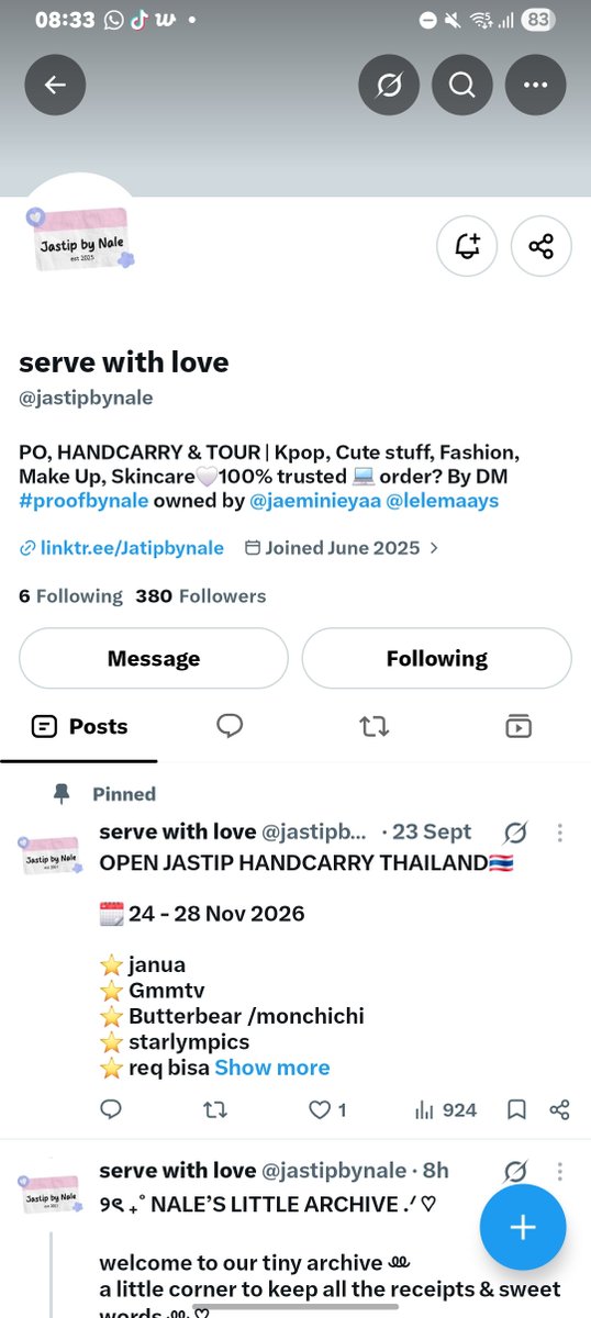 absjhkw's tweet photo. @lelemaays @jastipbynale done https://t.co/LCXfp9jqDo