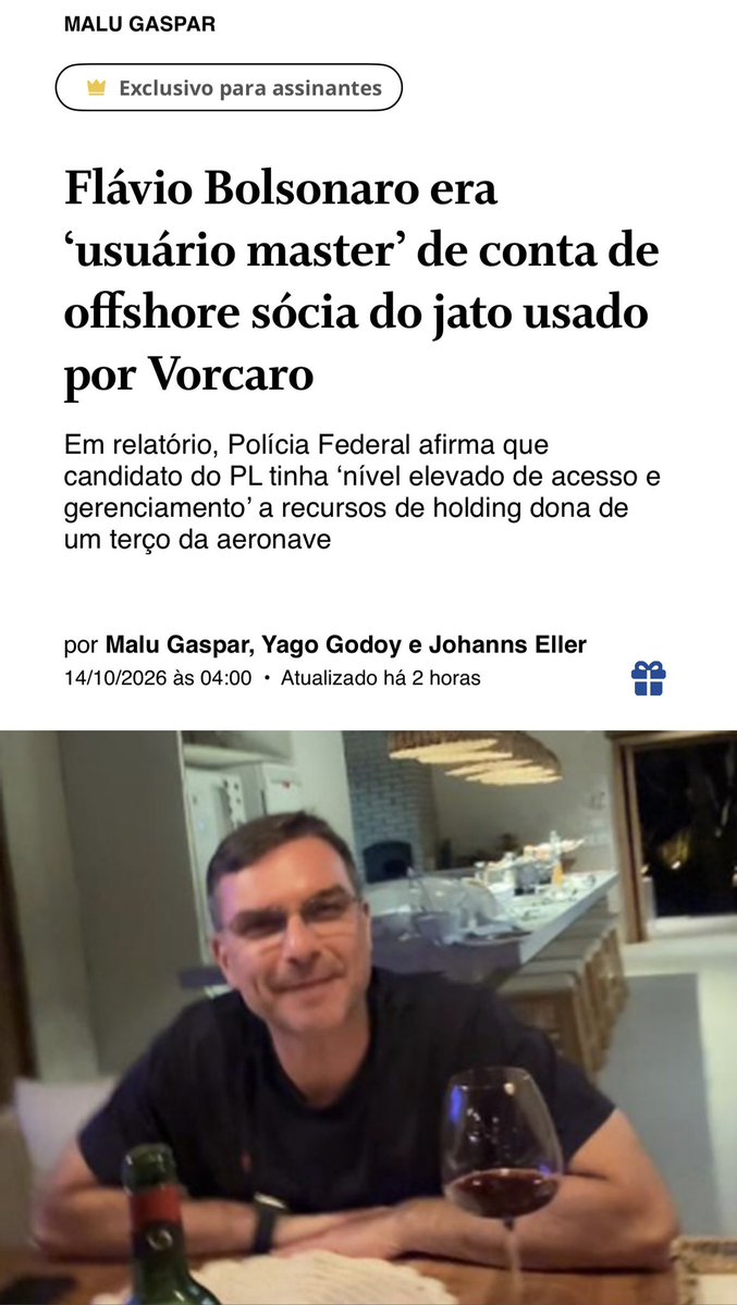 LRaeder's tweet photo. @Rconstantino Mais um dia se passa e Flávio Bolsonaro, que emprestou o próprio jatinho para Alexandre de Moraes, não foi preso ainda!! https://t.co/QrfnHEKWOx