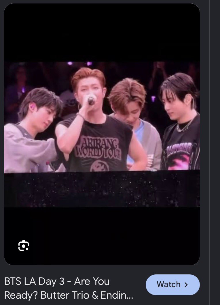 nonya_mm's tweet photo. Sadly no, ramen was after day 2 show. I’ve been fooled before by that staff member  that looks like JK when blurry. He doesn’t have a tatted arm and V didn’t start vlogging until the day before the 3rd show. You can tell by their clothes since they are still in their last acts outfits.