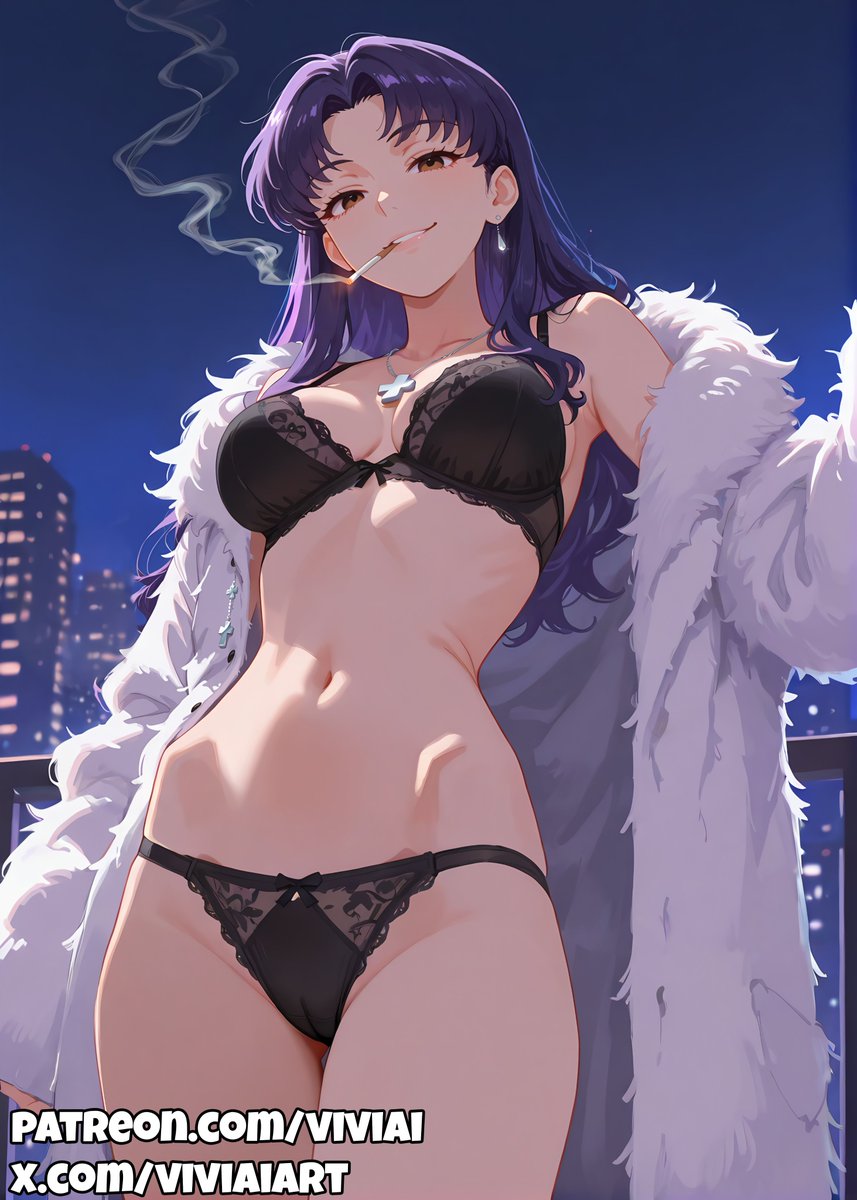 ViviAIART's tweet photo. 🌙 A quick smoke on a cold night” 🚬❄️
[Misato Katsuragi - Neon Genesis Evangelion] #viviai #neongenesis #evangelion #misato #misatokatsuragi #smoke #anime #underwear #smoking https://t.co/hNdZM9hbLf