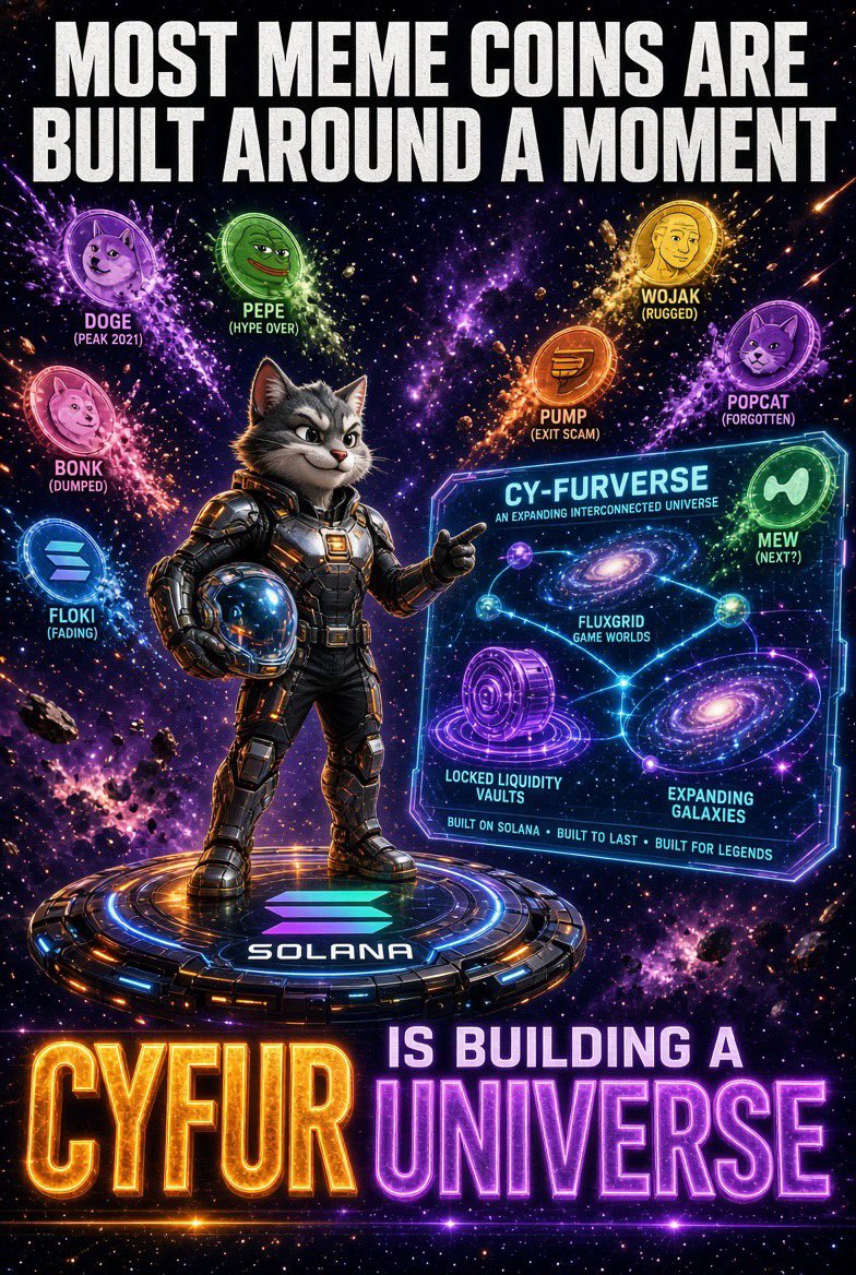 iamhafor's tweet photo. OTHER PROJECTS: “Just post your meme”
CYFUR: “Make the universe laugh… and get paid” 🏆
When the community becomes the champions and the Space Adventurer stands tall.
This is what real Meme Wars energy looks like.

@CyFurCoin
@preciousprime07 

#CYFUR #CyFurCoin #Solana https://t.co/djBFVlOgMT
