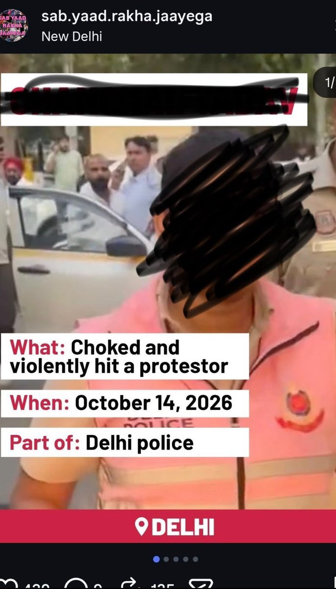 erbmjha's tweet photo. An Instagram page called “Sab Yaad Rakha Jayega”,  run by left-wing activists, is doxxing Delhi Police personnel and sharing their personal details and photographs.

This is a serious security threat, especially when women personnel are involved.

I hope @DelhiPolice and @HMOIndia take cognisance and ensure strict action against those responsible.