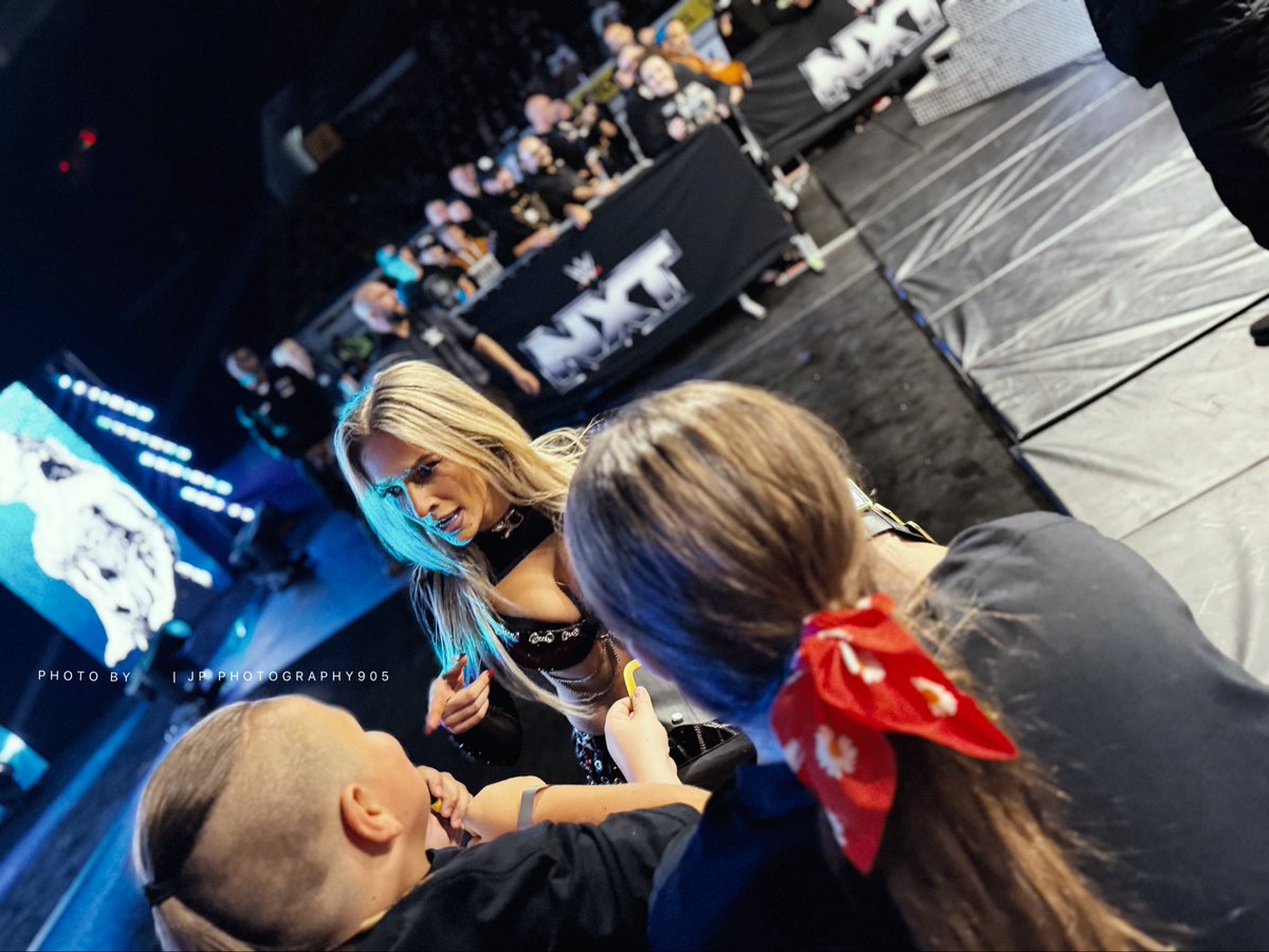 Games905's tweet photo. @peakpetrovic 

Seats of the night. 
#Nxt #wwe #kitchener #wrestling #Frontrow #WrestlingCommunity #nxtkitchener #fyp https://t.co/HDa0n3TvBC
