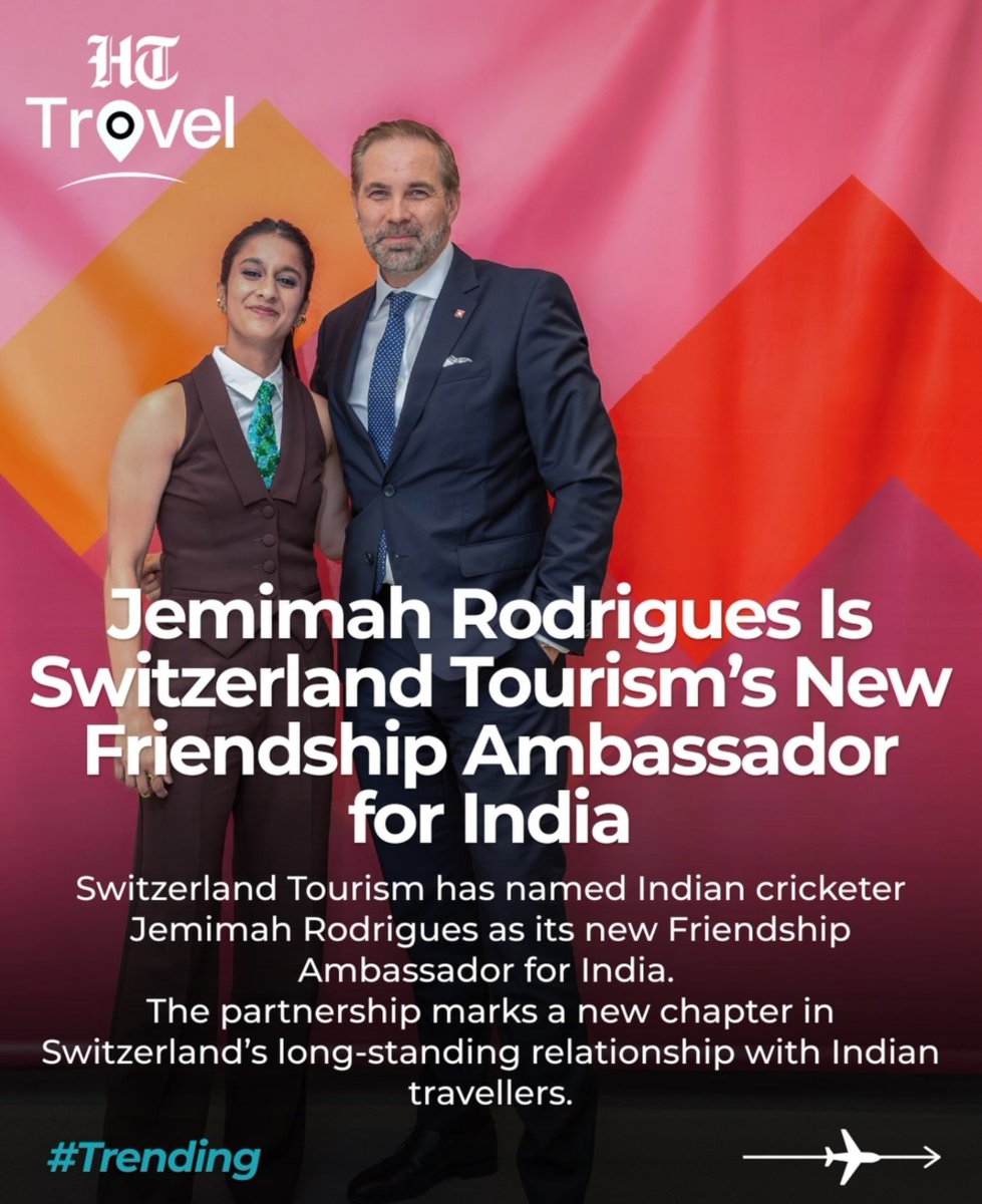 JemiRodriguesFP's tweet photo. Jemimah Rodrigues is Switzerland Tourism's new friendship brand ambassador for India https://t.co/NtK7lyChx2