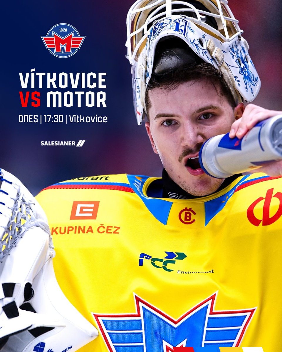 HC_Motor's tweet photo. DNES HRAJEME VENKU | Před domácím utkáním proti Kladnu nás dnes ještě čeká těžká práce na ledě Vítkovic! Začínáme v 17:30

Utkání vám přináší: https://t.co/a1Qyu6ZxGU https://t.co/F9vDqd97dS