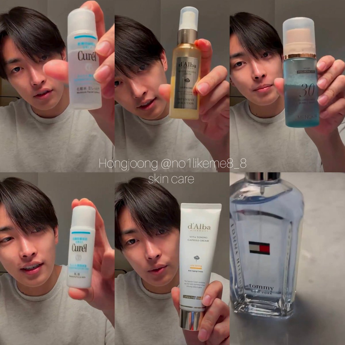 N01LIKEHIM's tweet photo. #HONGJOONG skin care routine
Curél Intensive Moisture Care Facial Lotion
d'Alba White Truffle Serum
MENOKIN 30 Seconds Quick Bubble Mask Moist 
Curél Intensive Moisture Care Facial Milk
d'Alba Vita Toning Anti-Aging Capsule Cream
Tommy New York Eau de Toilette by @TommyHilfiger https://t.co/AZOGbynemn