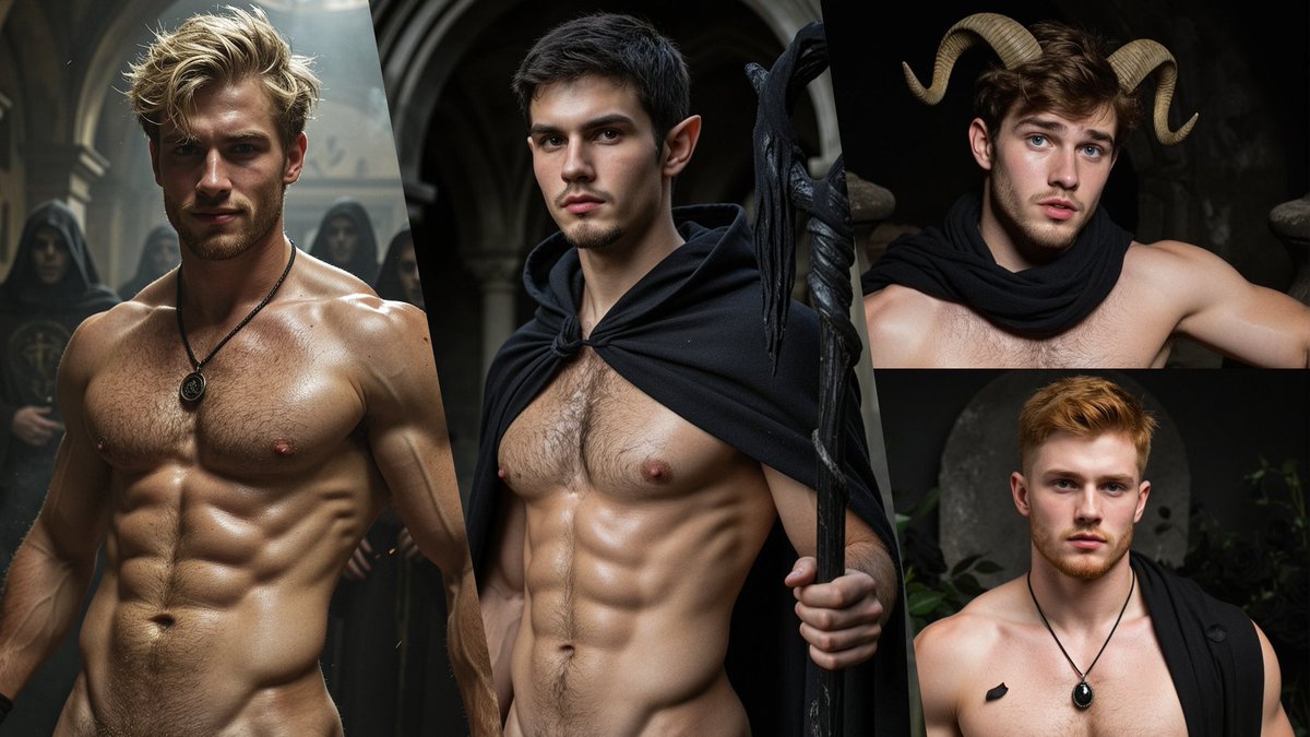 DailyMenAI's tweet photo. Dark Cabalists Set (12 images) https://t.co/mmWSjncrfe