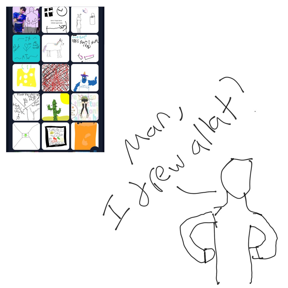 hiu12ike's tweet photo. @kaynimatic Day 15: hooray
As we reach the halfway mark, I wanted to celebrate how that I've been committed to this. Even if they look like a kid's art they each have thought and different emotions poured in. And tbh that's beautiful 
Art is fun :) https://t.co/0CRxAF5f5J