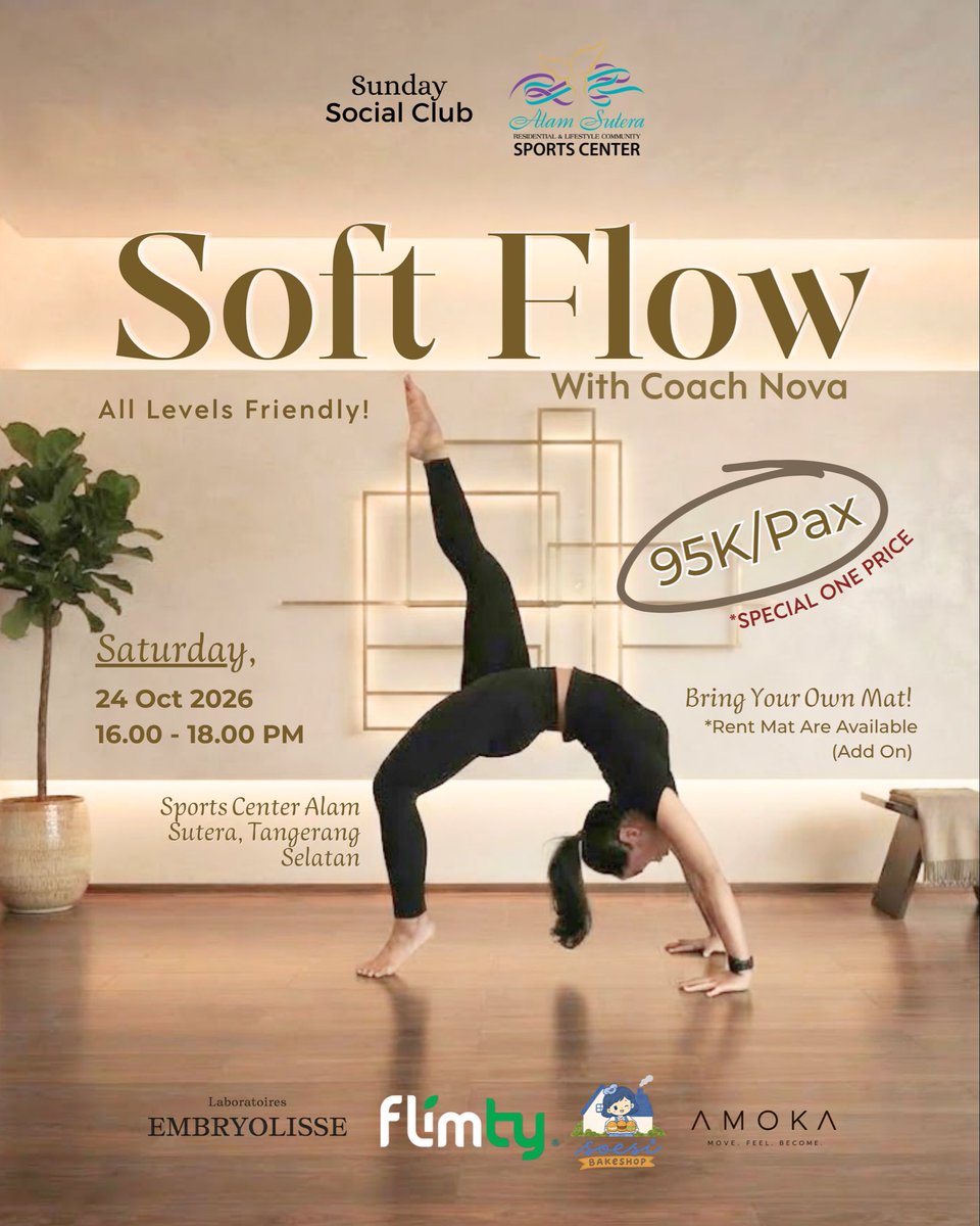 calonorgrich's tweet photo. In this economy yoga under 100K dapet free goodies worth up to 300K gongg bgt sii. Yuk join warga tangsel, bsd, dan alsutt
Limited slots yaa
#yogaevent #tangsel #zonauang https://t.co/gdvr8uNfe6