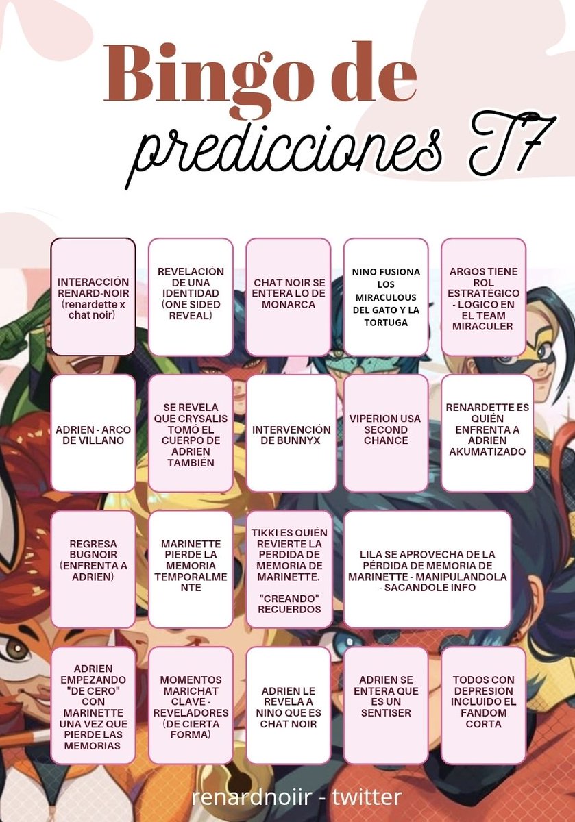 renardnoiir's tweet photo. bueno hago oficial mi BINGO DE PREDICCIONES PARA LA T7 #mlbtw https://t.co/ofPxq7dVMn