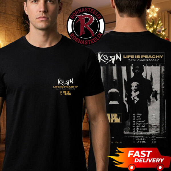 Rornasteelix's tweet photo. Korn Band Life Is Peachy 30th Anniversary Album Cover Tracklists Unisex T Shirt Two Sided
#Korn 
>>> Check now:
https://t.co/SiTDYYGt3R https://t.co/iHx8rxDam2