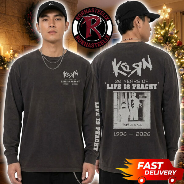 Rornasteelix's tweet photo. Korn Band 30th Anniversary Merchandise 30 Years Of Life Is Peachy 1996 2026 Unisex Long Sleeve
#Korn 
>>> Check now:
https://t.co/FurtlAqfzL https://t.co/hOr9U3bM7D
