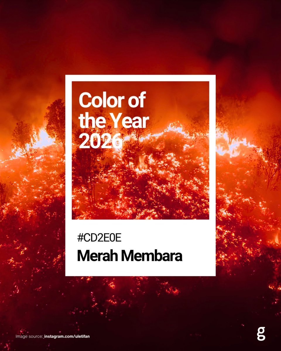 whiterosestea's tweet photo. Warna yang paling sering kita lihat tahun ini bukan dari warna pemandangan atau estetika desain, tapi dari bara api dan kabut asap

Di balik warna kelabu yang menyelimuti langit dan merahnya bara api yang membakar hutan, ada jutaan orang yang harus menghirup udara beracun, kehilangan rasa aman dan berjuang menjalani hidup di tengah bencana yang terus berulang

Hutan terbakar, udara tercemar dan masyarakat harus menanggung akibatnya. Ini bukan sekadar fenomena alam atau pemandangan yang bisa kita anggap biasa setiap tahunnya. Ini adalah krisis lingkungan dan kemanusiaan yang membutuhkan tindakan nyata

Sangat menyedihkan ketika kehancuran alam dan penderitaan masyarakat justru menjadi warna yang paling melekat dalam ingatan kita tahun ini. Kita tidak seharusnya terbiasa melihat hutan terbakar dan langit tertutup asap

Kebakaran ini nyata. Penderitaan masyarakat ini nyata. Dan kita tidak boleh membiarkan tragedi ini terus berulang tanpa pertanggungjawaban