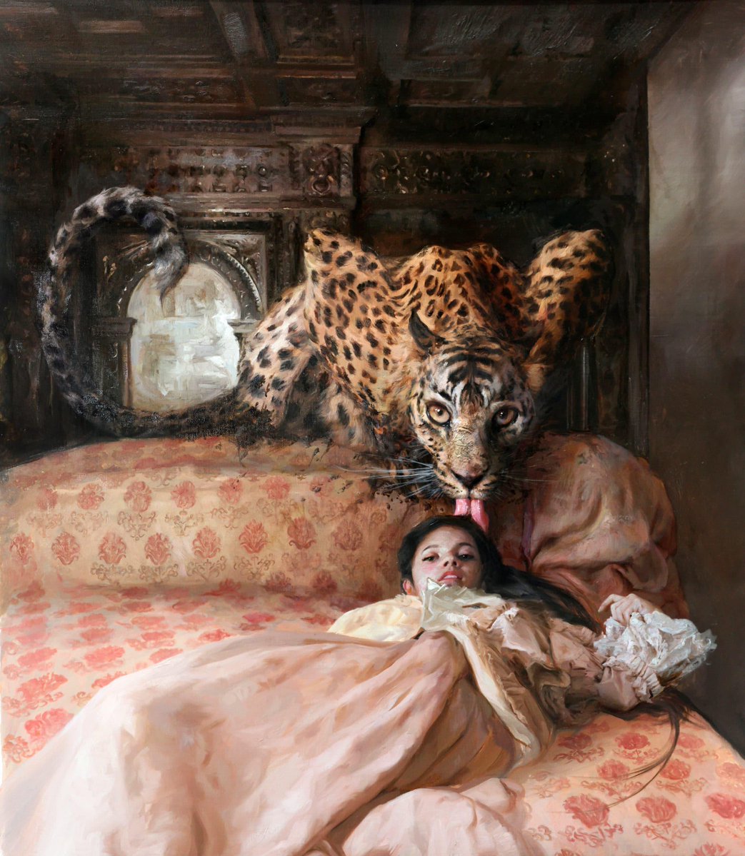 archaeologyart's tweet photo. Guillermo Lorca - The English Bed (2021) https://t.co/bQdqIjvN6g