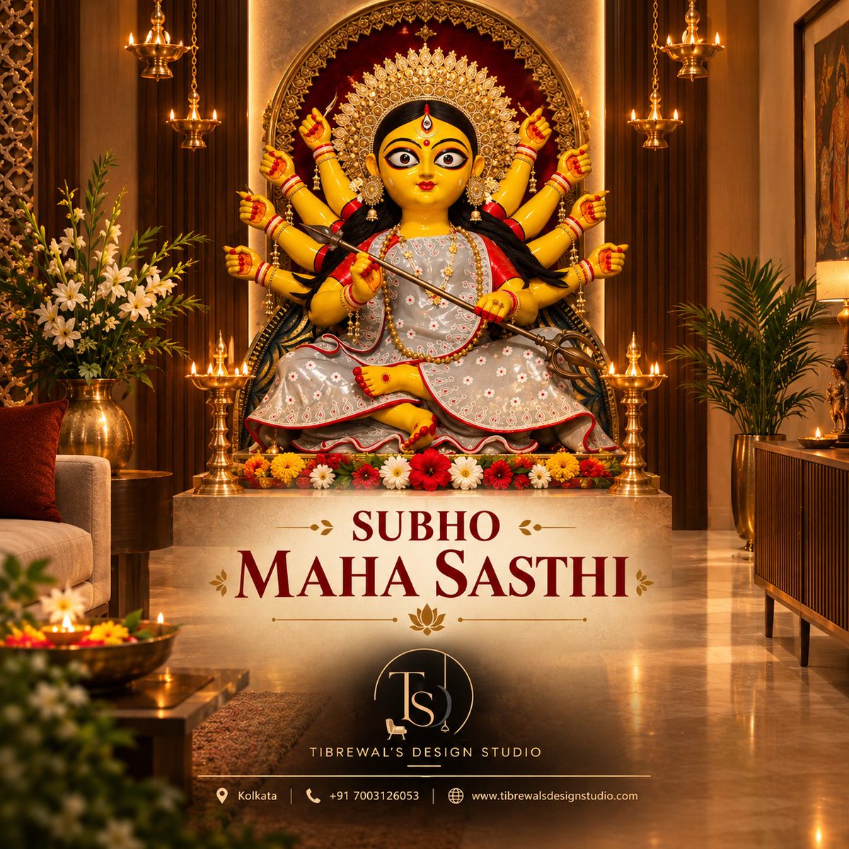 tibrewalsint's tweet photo. May Maa Durga remove every fear from our hearts and bless us with strength and peace. SUBHO SARODIYA 🙏🏻✨

SUBHO MAHA SASTHI 🙏🏻✨

#InteriorDesign #BestInteriorInKolkata #InteriorInspiration  #BestResidentialInteriorDesign
#BestcomercialInteriorDesign
#luxuriousInteriorDesign https://t.co/n7EEQk1GWM