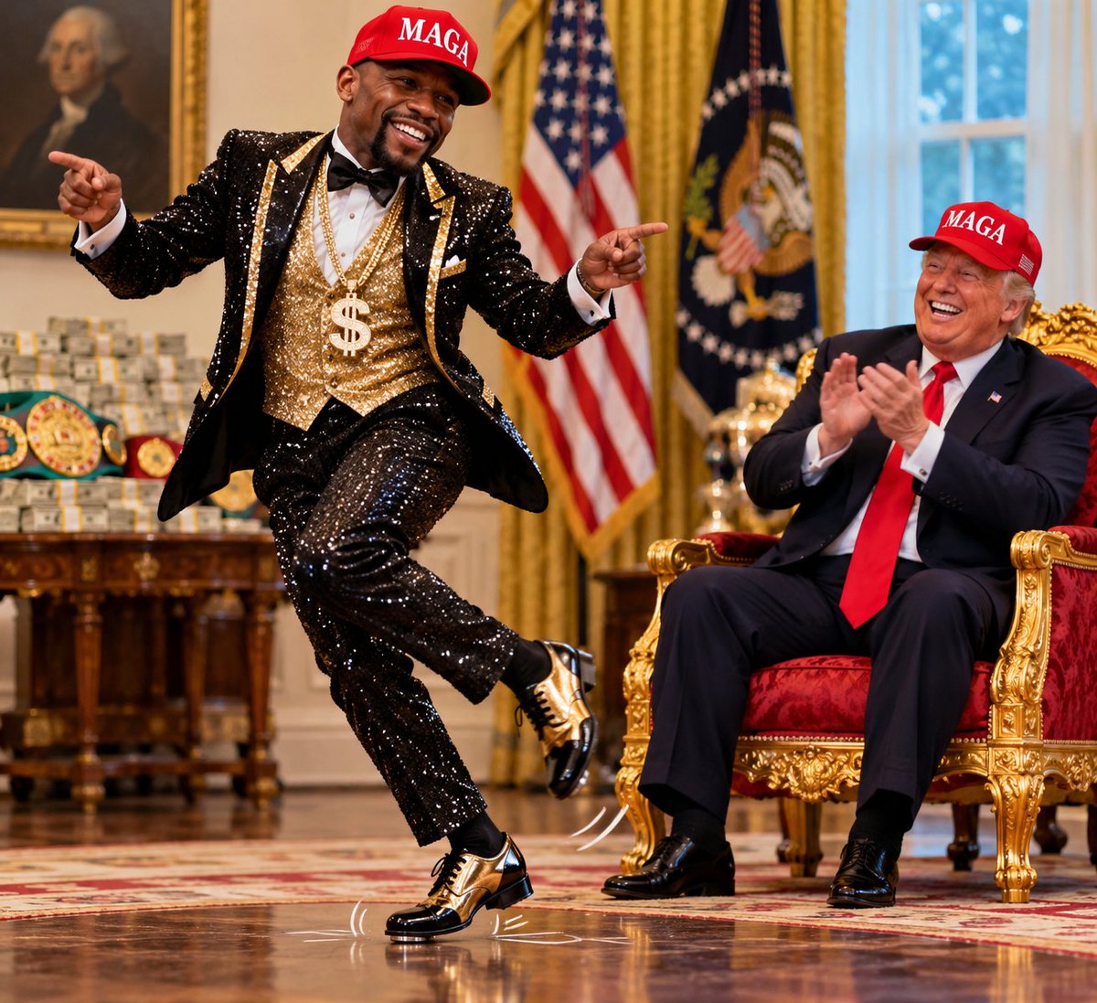 RossKneeDeep's tweet photo. Shaq, Mike Tyson, Floyd Mayweather? Where is Trump finding all of these pet negroes? https://t.co/siZGUZPnJY