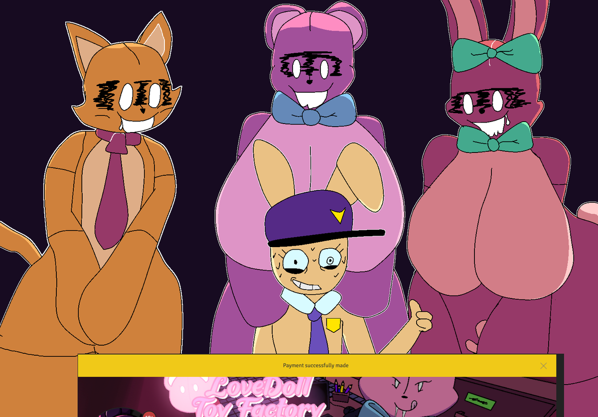 CrispyBunnyNSFW's tweet photo. @LTFGame I got hired...im going to die (im such a fan of the game that I decided to support it by being a valued employee on suscribe star) #lovedolltoyfactory https://t.co/nSj3dDsOce
