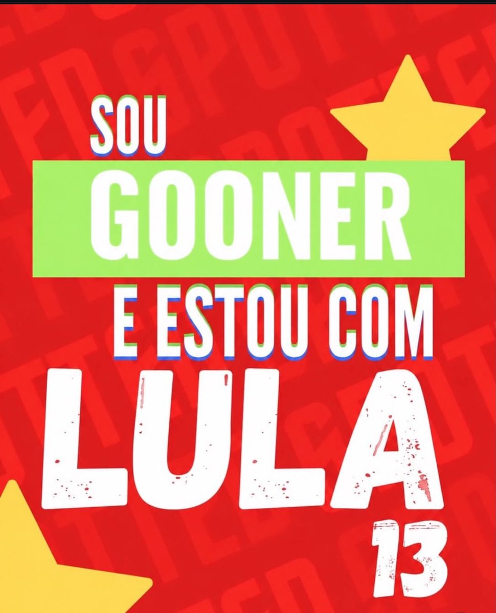 PPunhetaBR's tweet photo. Vamos nos unir!!!! GOONERS COM LULA https://t.co/TxgL7eb6yS