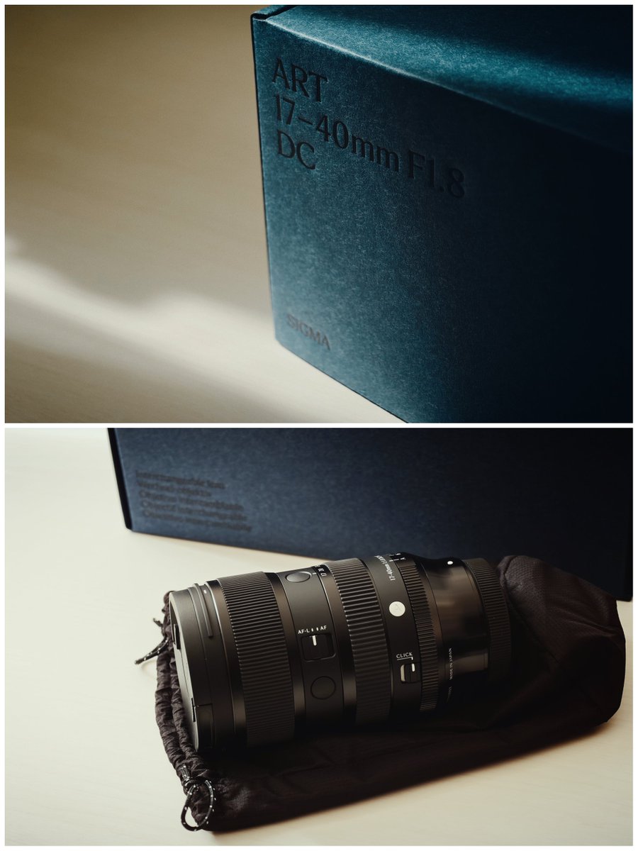 reject_dispute's tweet photo. SIGMA 17-40mm F1.8 DC ART

写真で見たらえらい大きく見えたけどそんなことなかった。全然許容範囲内だし重さも56mmとたいして変わらん(個人差

バッグにも入ったし良かった☺️

shot on Leitzphone https://t.co/8noFu1pUEa