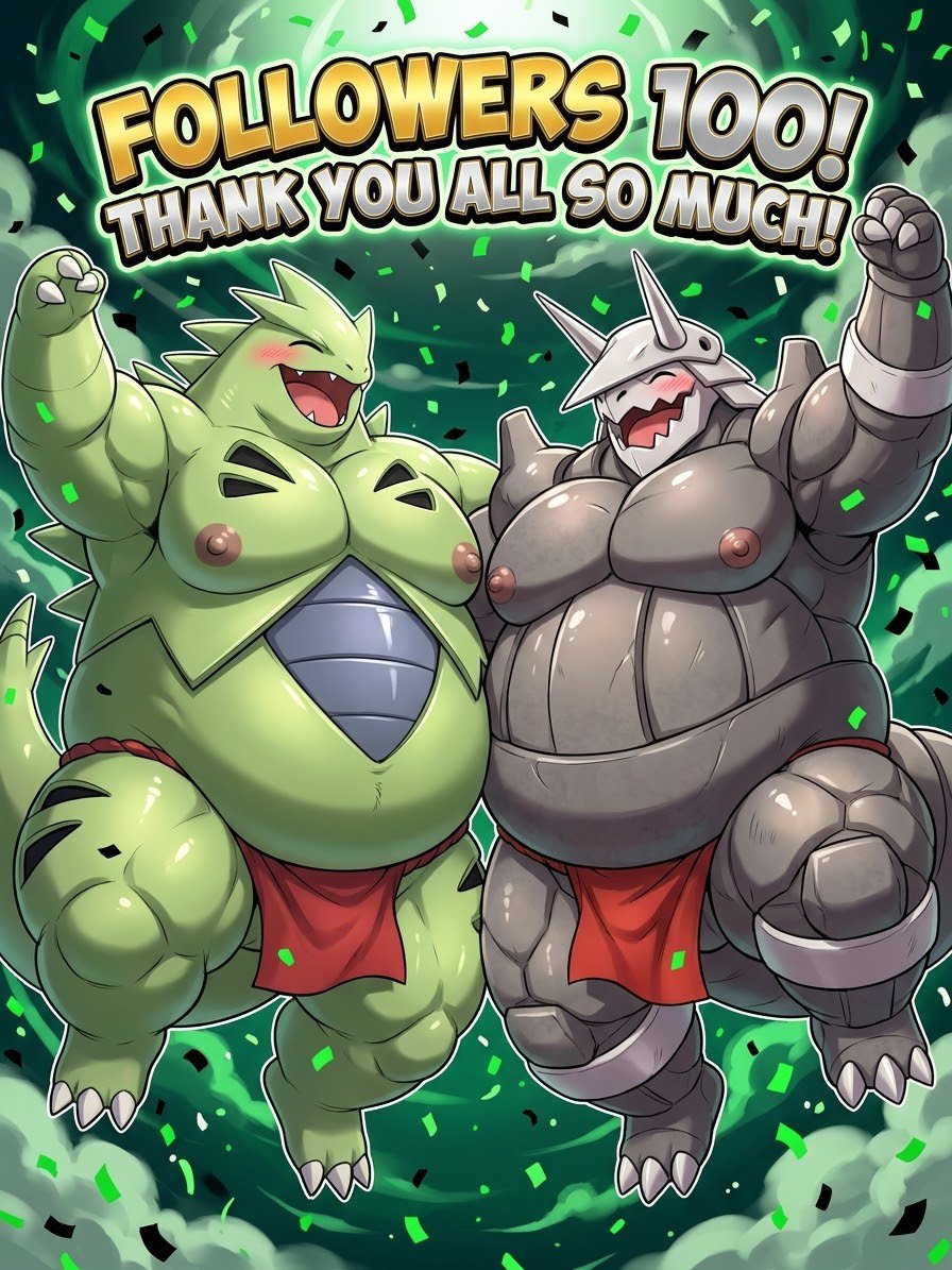 Gargatua2's tweet photo. Thanks to all of you, this is the first time i've reached 100 followers🎊 ¡Thank you! 🙏🏼🎊
And i also want to thank you all very much for the support you gave me and my beloved Aggron @MikeRdg25 
I'm going to keep creating more Tyranitar and Aggron together. https://t.co/PRxASzn7hp