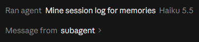 shockbirds's tweet photo. new way im ending my longer claude sessions is dispatching a haiku 5.5 sub-agent to peruse the session logs &amp; identify any missed memories or useful workflows we may have missed https://t.co/RfyxHNzuU2