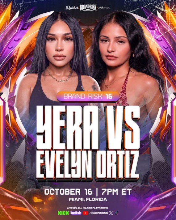 VYPRSNAKE's tweet photo. Evelyn Ortiz vs Yera is official for tomorrow https://t.co/jtKtgDTi8a