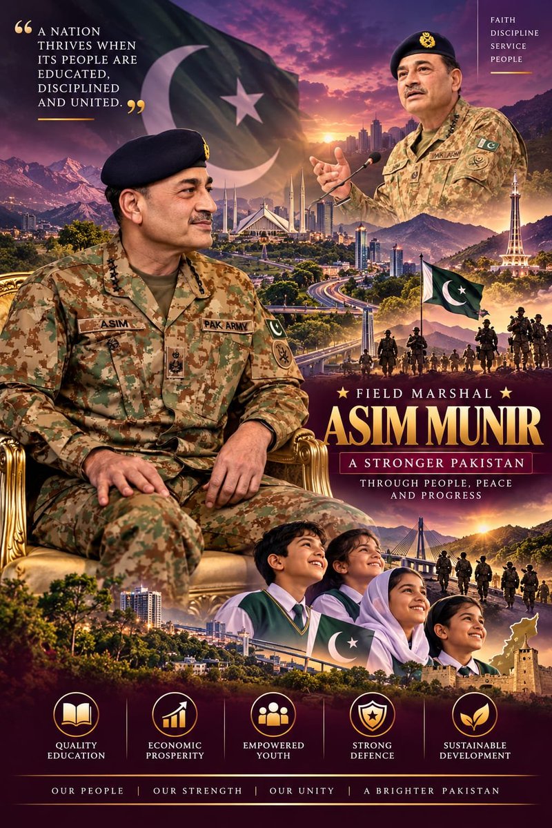 suss_Ayaan's tweet photo. Field Marshal Asim Munir has shown that true strength lies in preparedness and unity. #IronManCDF #StrongmanAsimMunir #SaluteToCDF #ProudOfYouCDF #SymbolOfStrengthCDF https://t.co/C7S0CePU9l