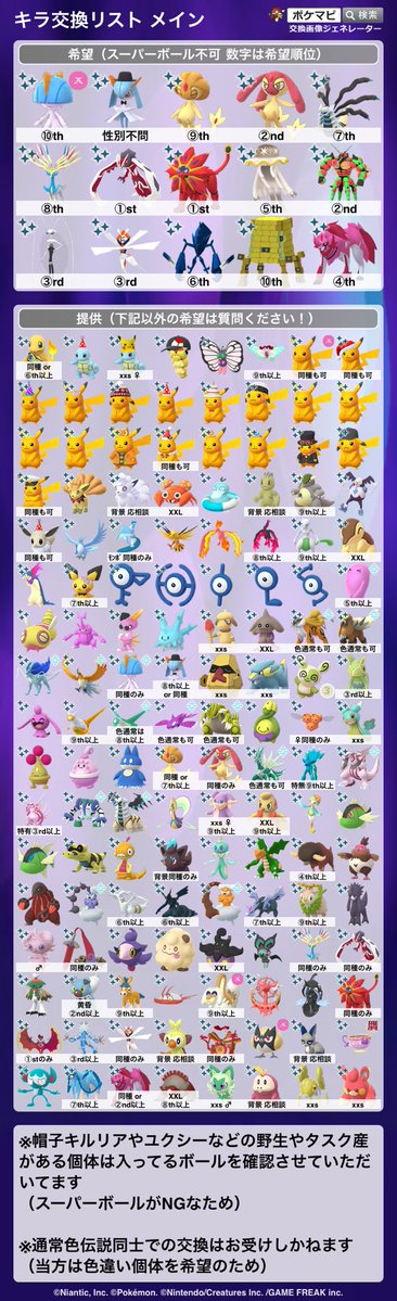 41ralts41's tweet photo. ✨キラ交換募集✨

16(金)14〜 @池袋 残2
18(日)11〜 @池袋
19(月)17〜 @池袋or新宿駅

色イベルタル相互希望の方などはローカルで是非💨 https://t.co/AtxJdekzx9
