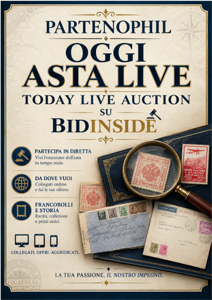 todiscogennaro's tweet photo. Oggi Vendita su Offerta / Today Live Auction
https://t.co/jx7xfyygUb
info@partenophil.com https://t.co/XLBKU73vpw
#francobollo #stamp #sello #timbre #briefmarke #filatelia #philatelie #philately #asta #auction #auktionen #collector #postalhistory #astalive #liveauction https://t.co/9krlAgj5dH