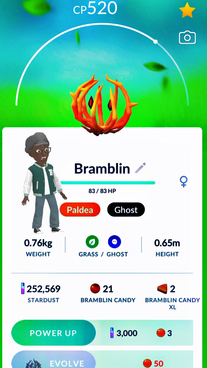 qab722's tweet photo. Caught a new friend yesterday ���👻
#Bramblin #GoSnapshot #GrassGhostPokémon #LatePost #PokémonGo https://t.co/U8dBV0yDng