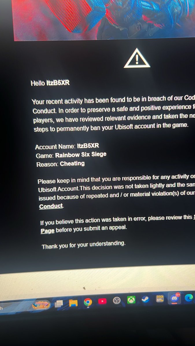 B5XR_'s tweet photo. Second account banned for no reason I don’t even know how to cheat plz someone help me 11years gone on this game @Rainbow6Game plz I need help I’m a streamer and need help getting this fix https://t.co/eYF5D3xblh