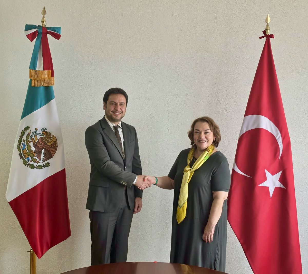 CeciliaVB_Mx's tweet photo. Hoy recibimos en @SRE_mx al
Encargado de Negocios a.i. de Türkiye en México, Consejero Aytunç Menevşe, con quien sostuvimos una amplia reunión de trabajo sobre diversos aspectos de nuestra relación bilateral 🇲🇽 - 🇹🇷
@TC_MeksikaBE https://t.co/B0Lnh1Qwt7