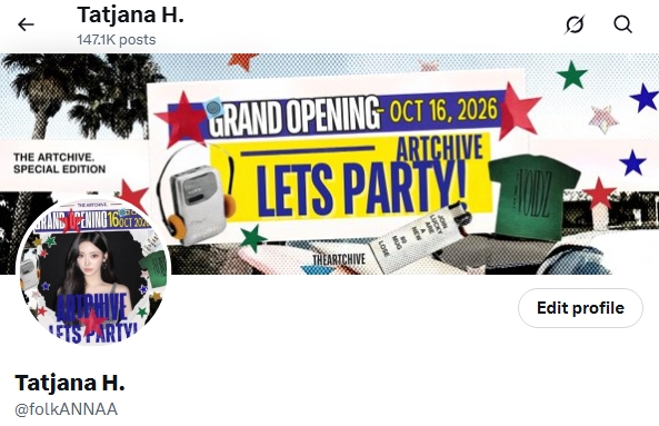 folkANNAA's tweet photo. @ARTCHIVEagc I’m Tatjana Harris, ready to rock the archive and bring some extra sparkle to the party! 🎸💥 Lights on, cameras ready, let’s make some noise at THE ARTCHIVE! ⭐📸 + ss profile kamu. https://t.co/tXzrURIaZk