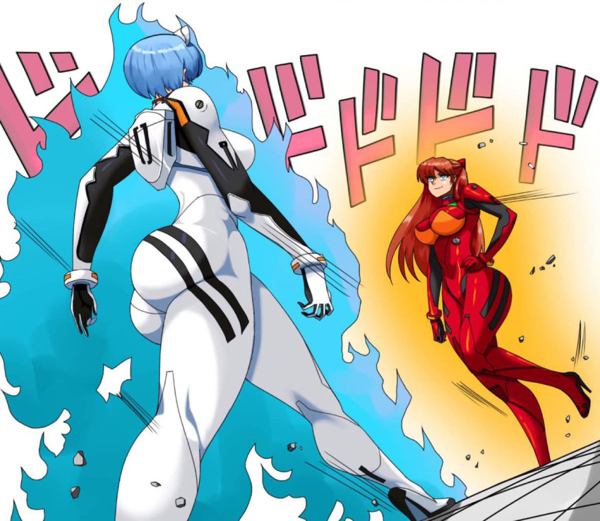 Burgerking13476's tweet photo. Asuka fans and Rei fans having our annual scheduled fight over who's best girl for the 30th year in a row. 
(We will agree that it's fun and do it again) https://t.co/Z4c8GqDLrH