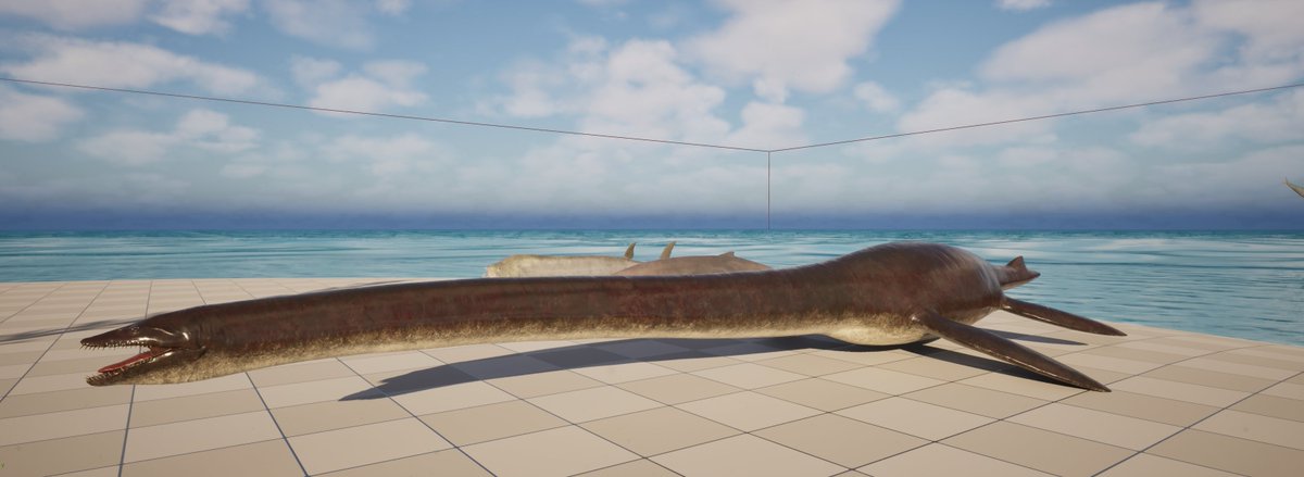dynastyofjaws's tweet photo. Also Thalassomedon texturing is complete, and animation is in progress! #paleotology #indiedev https://t.co/95Cu4lgg8Y
