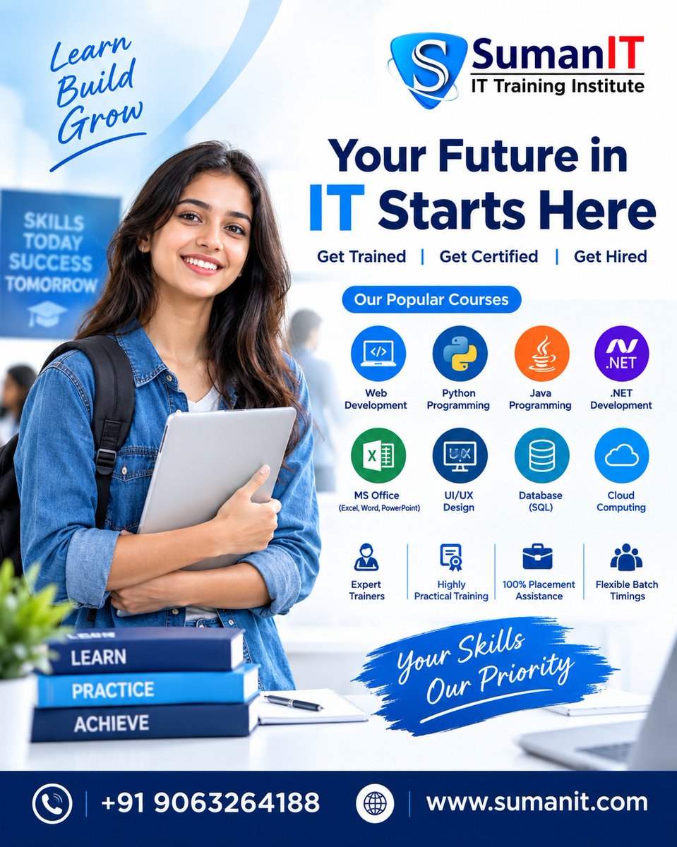 puffylove109's tweet photo. 💻 Learn Today. Build Your IT Career Tomorrow!Learn in-demand IT skills through practical training, expert mentorship, and career-focused programs at Suman IT Training Institute.
#SumanIT #ITTraining #ITCourses #WebDevelopment #PythonProgramming #JavaProgramming #DotNet #Cloud https://t.co/KaGtT83ssQ